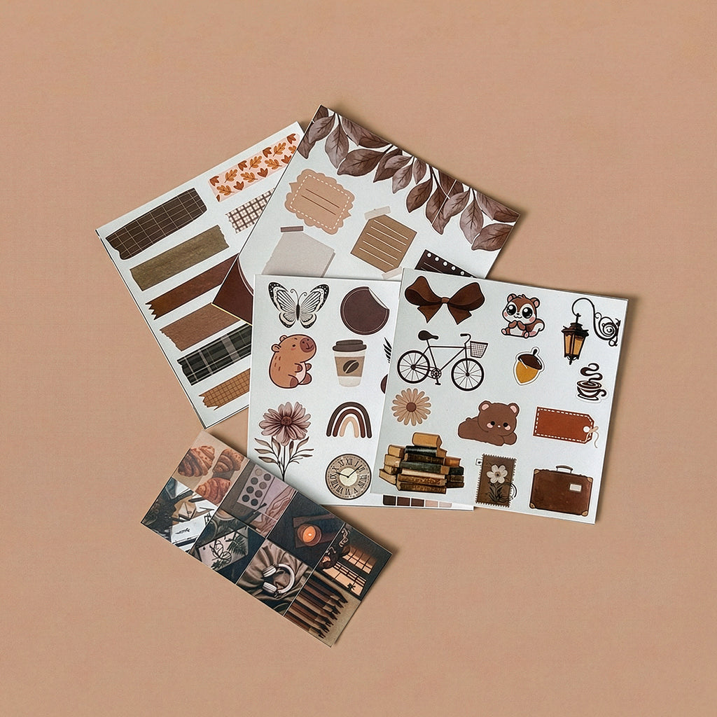 Earth & Cozy - Brown Mini Journaling Kit