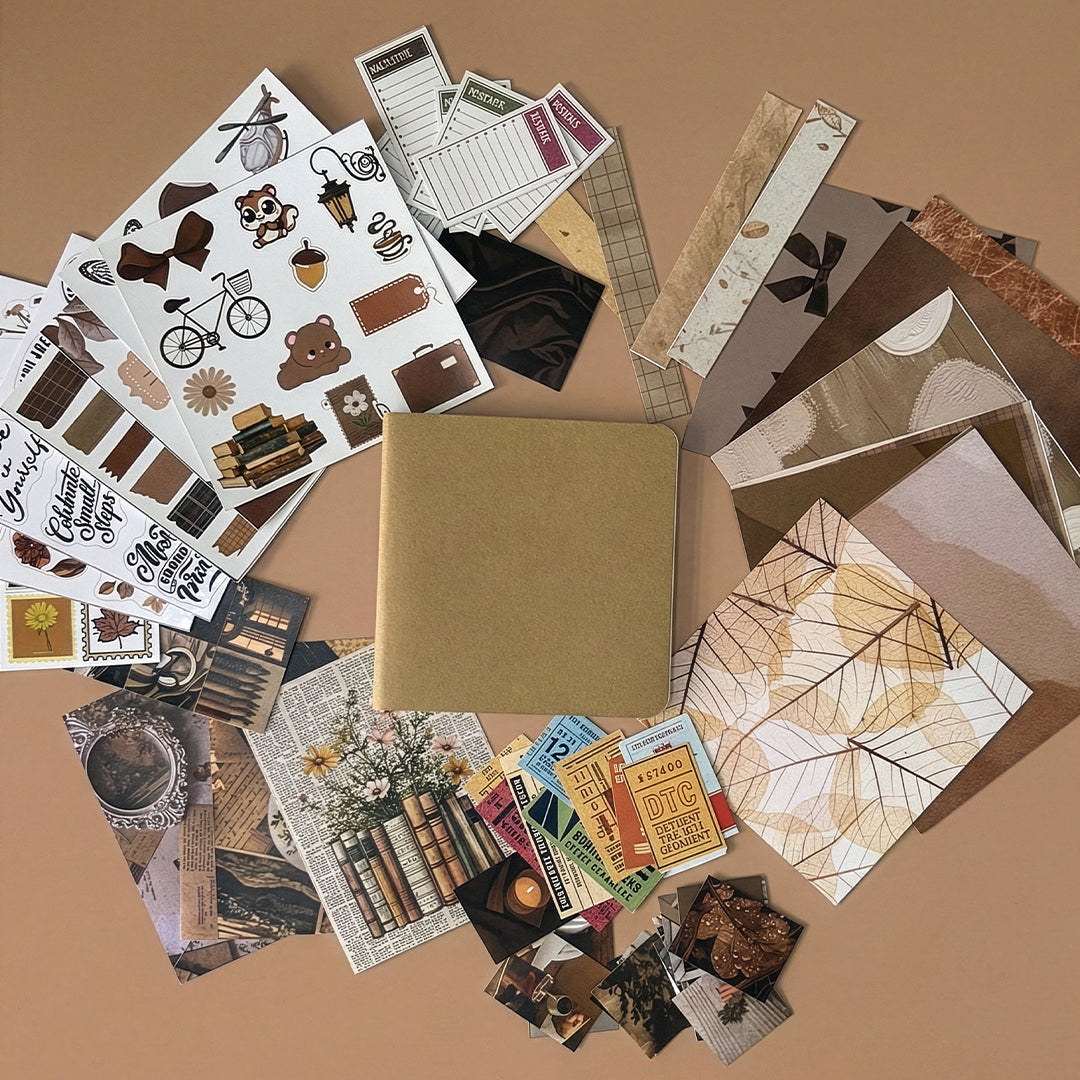 Earth & Cozy - Brown Mini Journaling Kit
