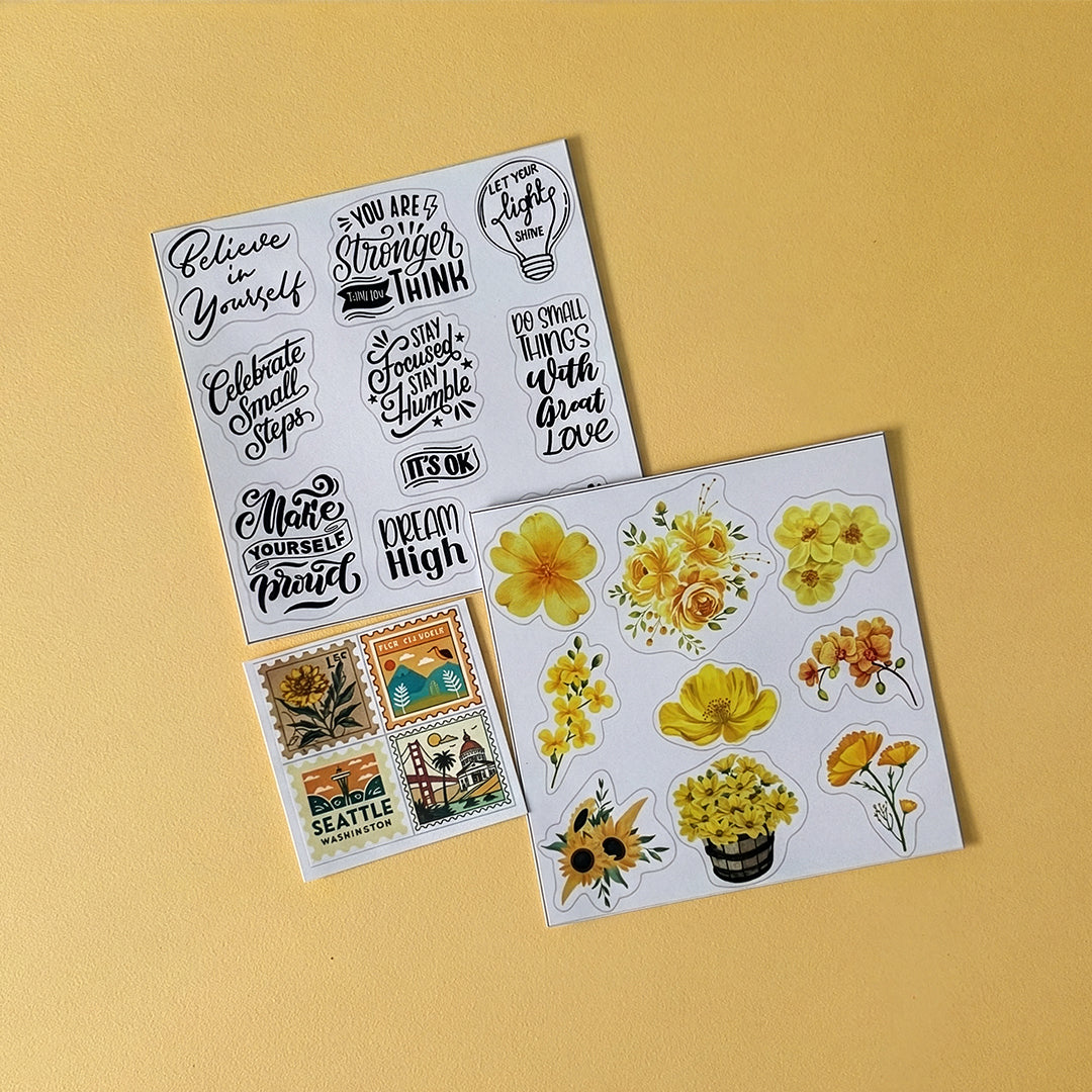 Bright & Cheerful - Yellow Mini Journaling Kit